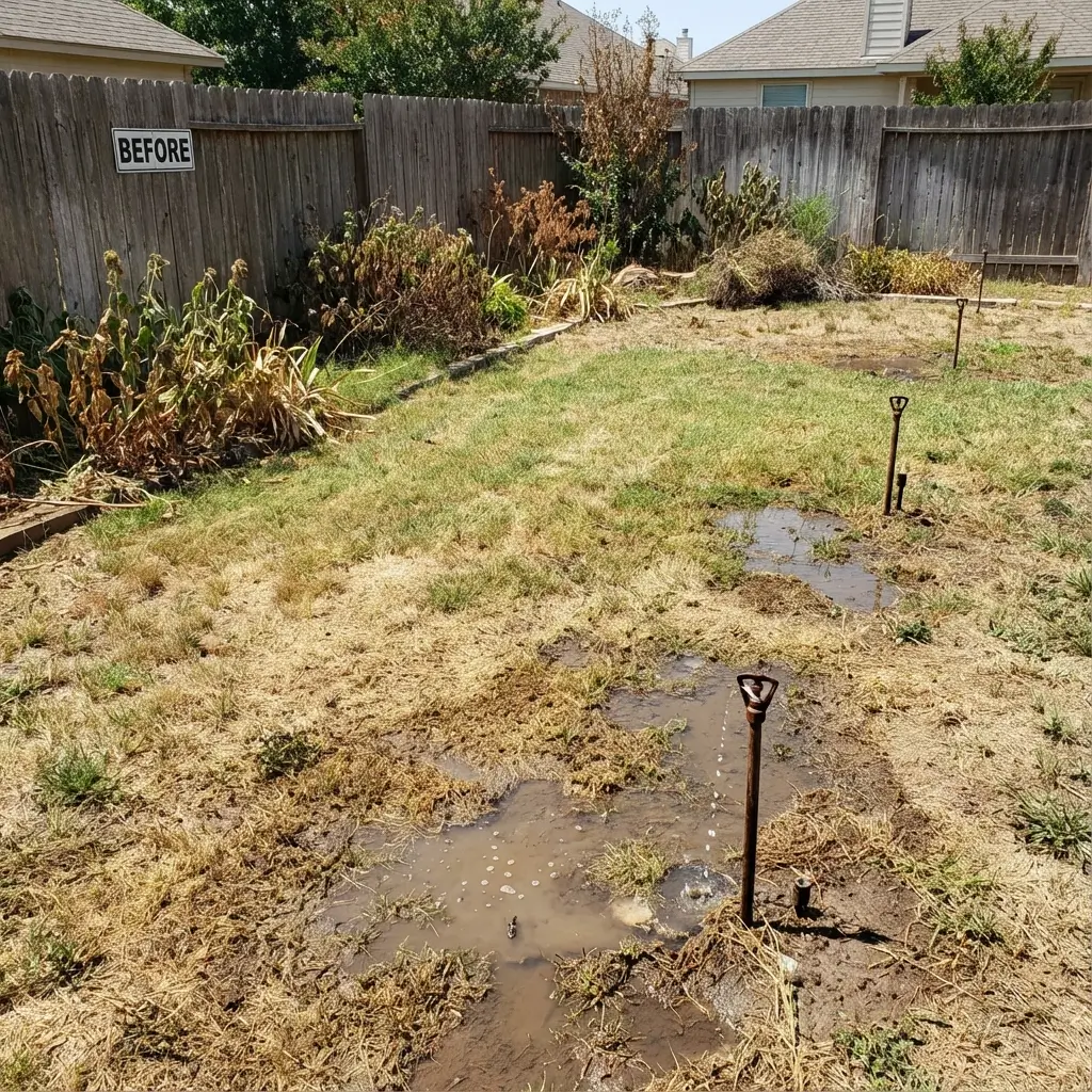 Irrigation system before installation
