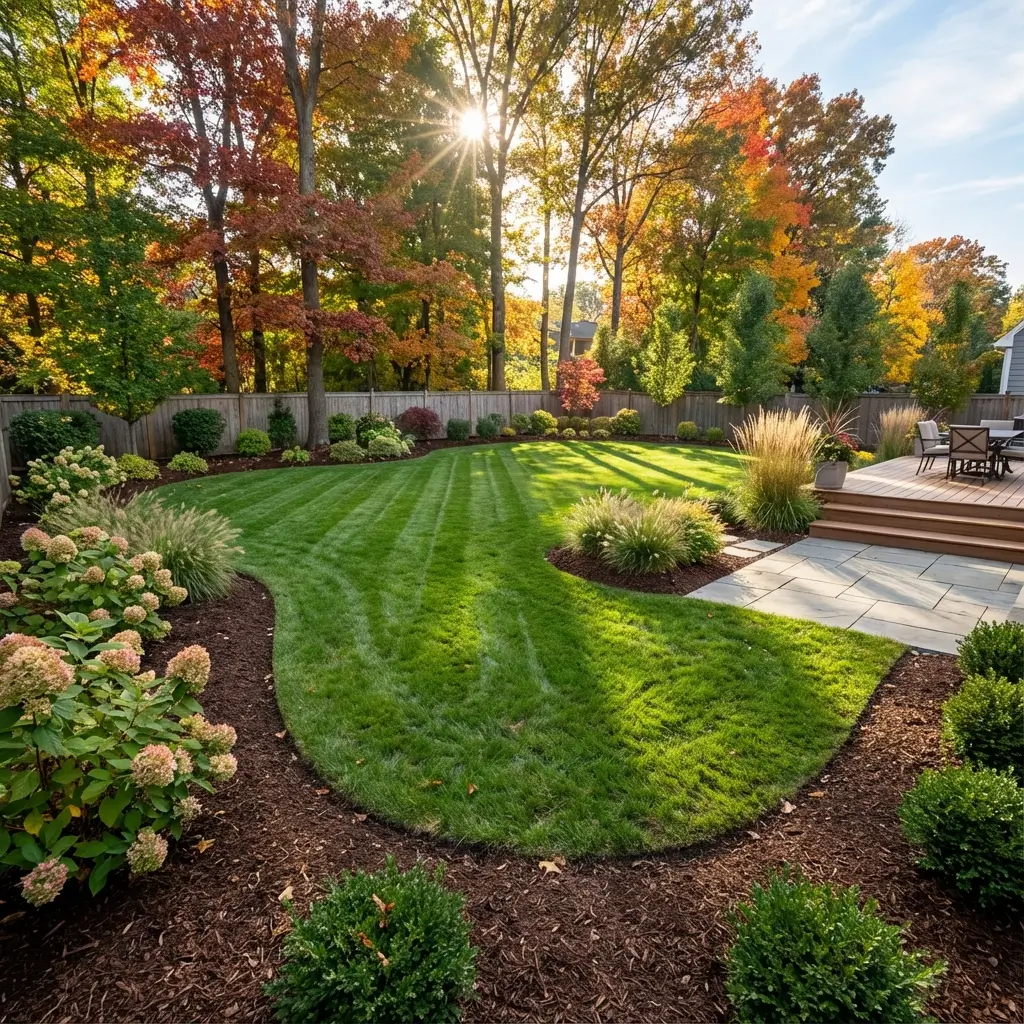 Landscape after seasonal cleanup